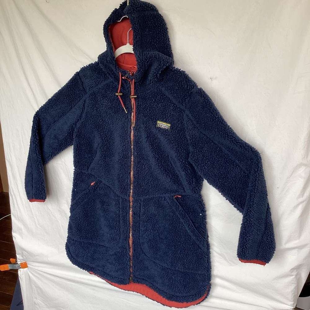 LL bean Mountain pile fleece coat Sherpa Jacket - Picture 6 of 12